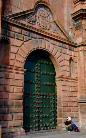 At the cathedral door