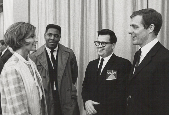 Wm. S. Banowsky (right) after speaking at '68 National Seminar